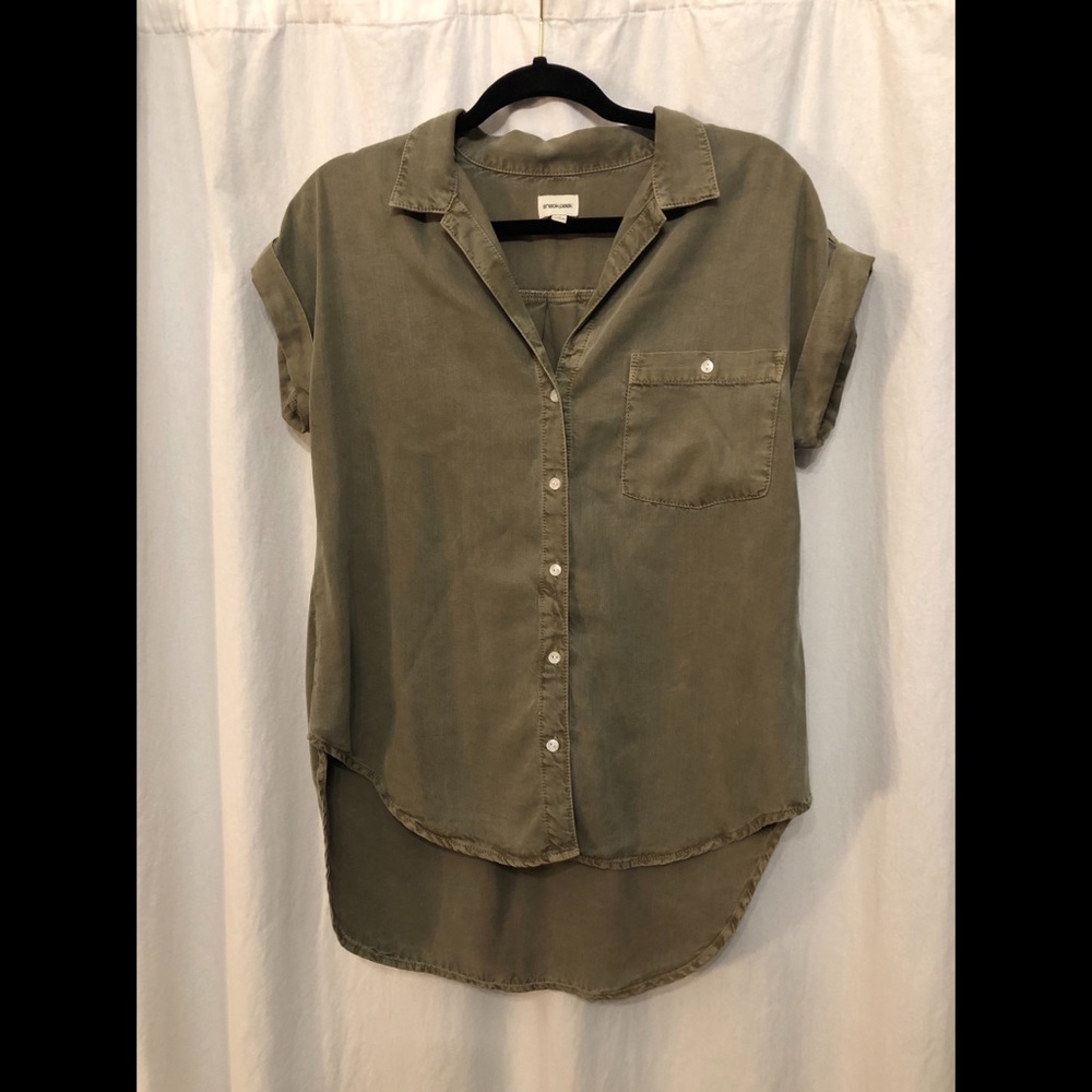 Olive button down